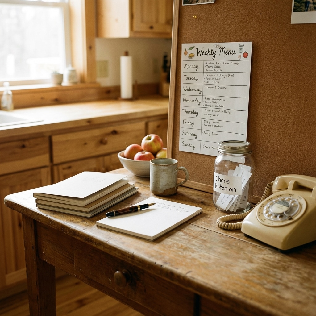 Nostalgic “January reset” inspired by 1970s–1990s home routines (before apps)